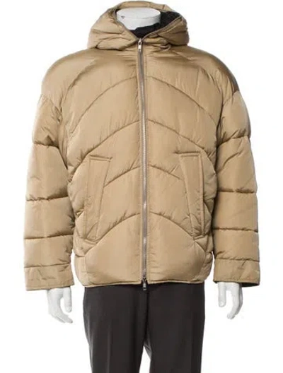 Pre-owned Random Identities Puffer Coat In Brown