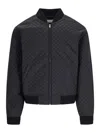 Random Identities Quilted Jacket With Ribbed Cuffs And Hem In Black