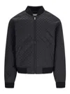 Random Identities Quilted Jacket With Ribbed Cuffs And Hem In Black