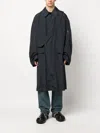 Random Identities Collared Long Length Coat With Front Pockets