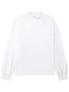 Random Identities Ruffled Cotton Sweatshirt In White