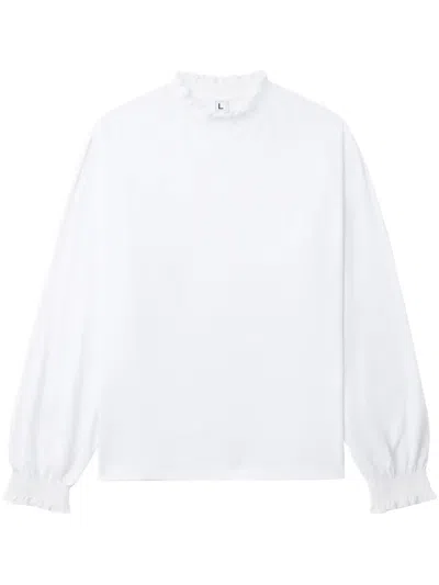 RANDOM IDENTITIES RUFFLED COTTON SWEATSHIRT