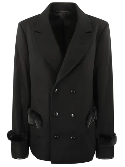 RANDOM IDENTITIES SHORT WOOL COAT