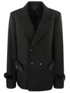 Random Identities Men Peacoat Woven In Black