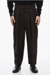 Random Identities Brown Pleated Trousers