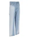Random Identities Back Cut Denim Pants In Blue