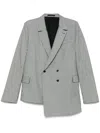 Random Identities Striped Blazer In Black