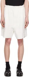 Random Identities White Corduroy Worker Shorts In White