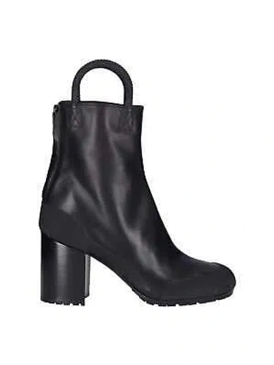 Pre-owned Random Identities 'worker' Ankle Boots In Black