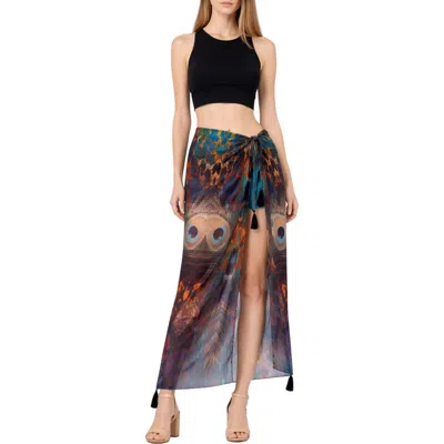 Ranee's Ranees Animal Print Long Sarong In Multi