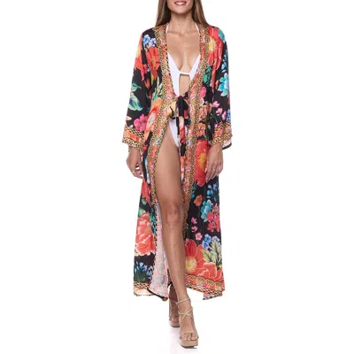 Ranee's Ranees Belted Kimono In Black