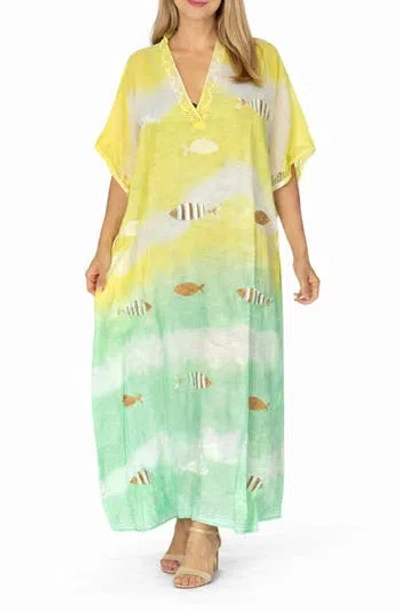 Ranee's Ranees Cotton Cover-up In Yellow