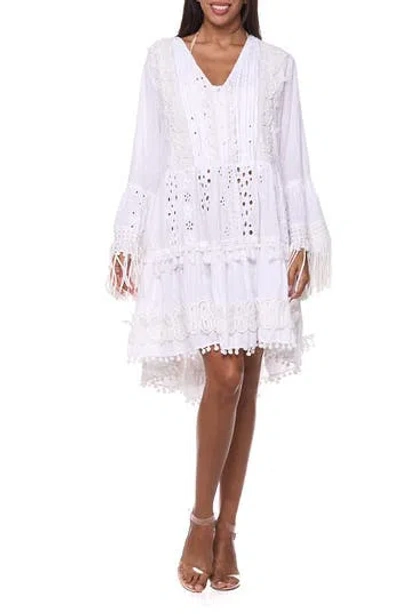 Ranee's Ranees Cotton Eyelet Dress In White