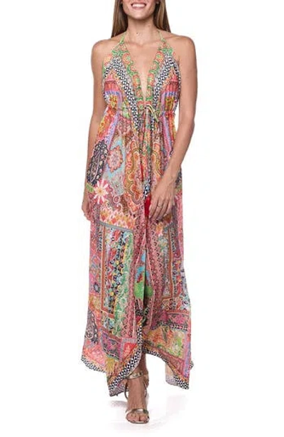 Ranee's Ranees Cover-up Halter Dress In Pink