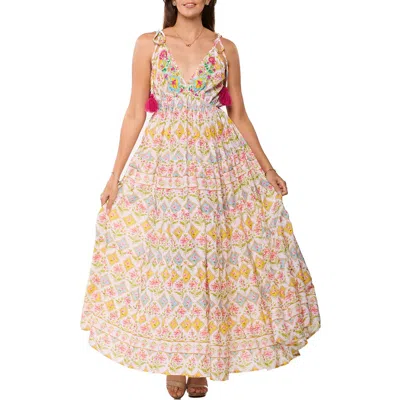 Ranee's Ranees Cover-up Maxi Dress In Yellow