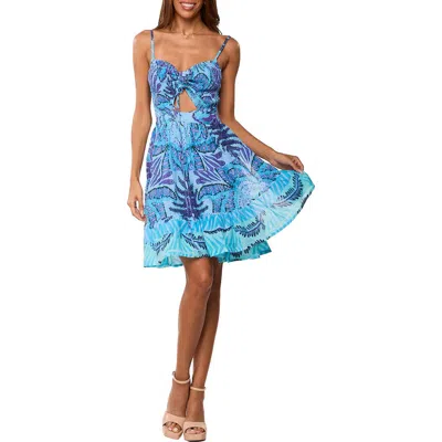 Ranee's Ranees Cutout Fit & Flare Dress In Blue