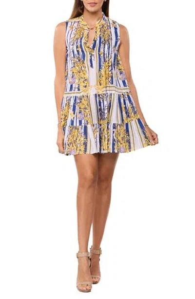 Ranee's Ranees Drop Hem Shift Minidress In Multi