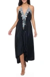 Ranee's Women's Embellished Halter Maxi Dress In Black