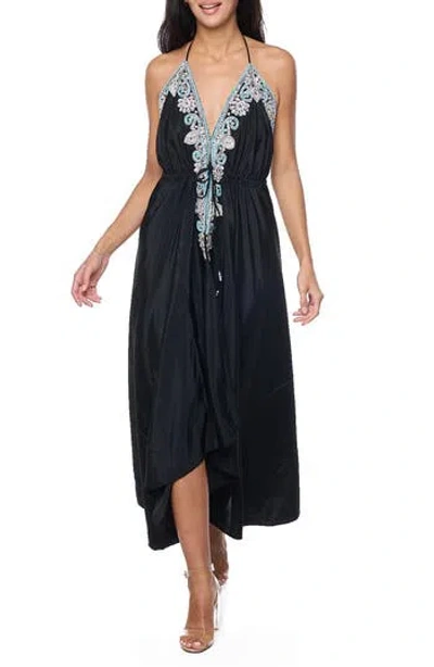 RANEE'S RANEES EMBELLISHED HALTER DRESS
