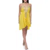 Ranee's Ranees Embellished Halter Dress In Yellow