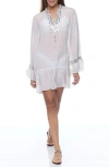 Ranee's Ranees Embellished Long Sleeve Tunic In White