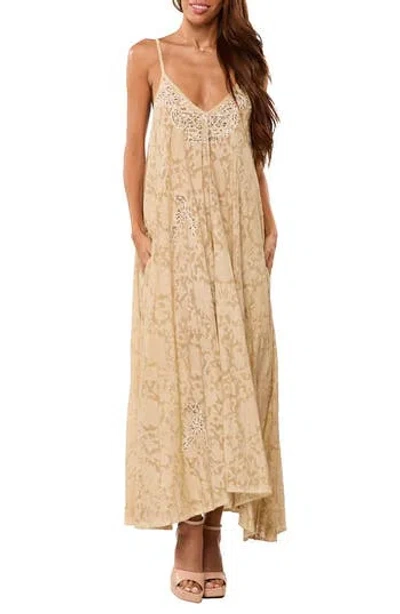 Ranee's Ranees Embroidered Cover-up Dress In Gray