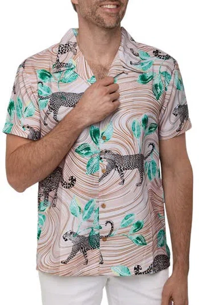 Ranee's Ranees Extra Trim Fit Camp Shirt In Multi