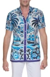Ranee's Men's Sail Away Camp Shirt In Blue