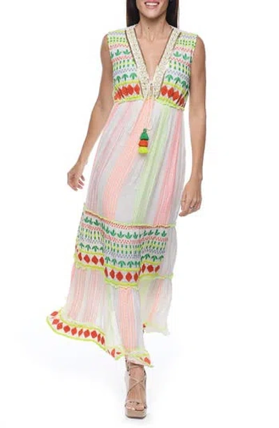Ranee's Ranees Floral Cotton Sundress In Multi
