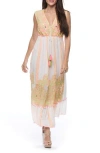 Ranee's Ranees Floral Cotton Sundress In Mustard