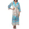 Ranee's Ranees Floral Cover-up Wrap In Blue