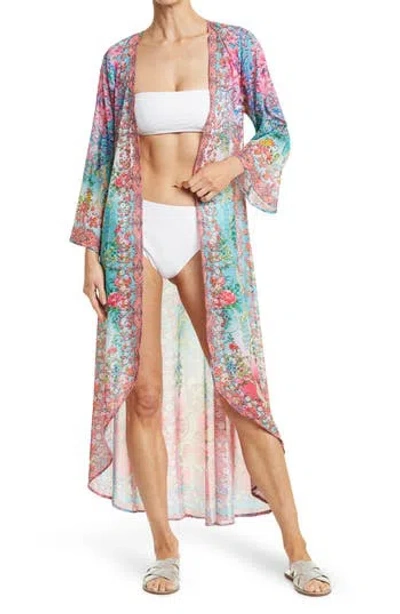 Ranee's Ranees Floral High Low Cover-up In Pink