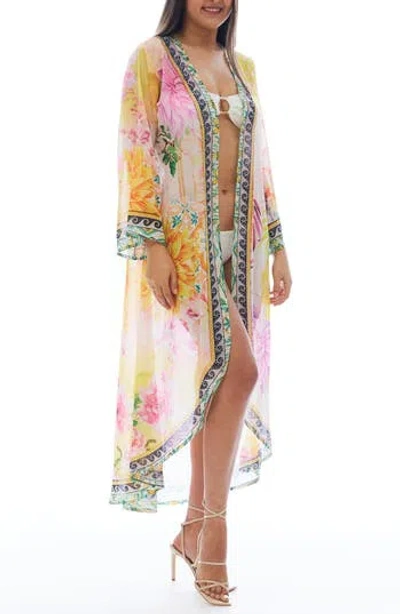 Ranee's Ranees Floral Longline Duster In Multi