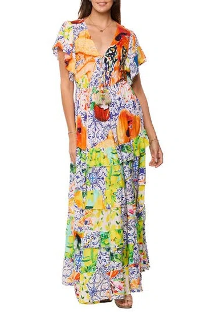 Ranee's Ranees Floral Maxi Dress In Multi