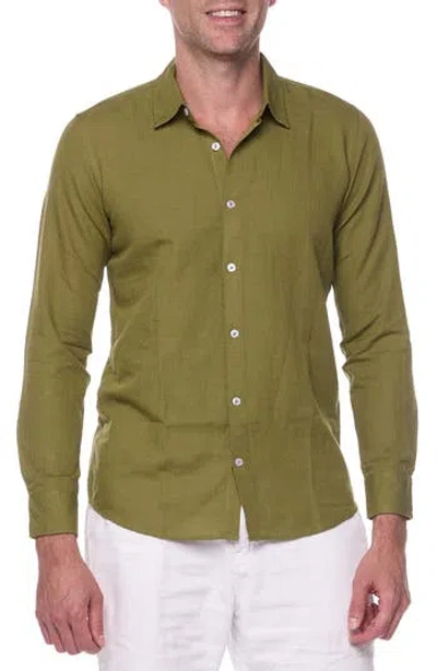 Ranee's Ranees Full Sleeves Resort Shirt In Green