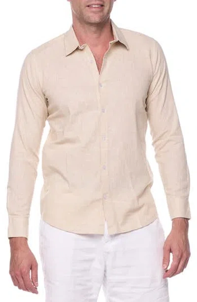 Ranee's Ranees Full Sleeves Resort Shirt In Neutral