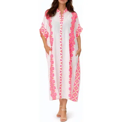 Ranee's Ranees Geometric Cotton Cover-up In Multi
