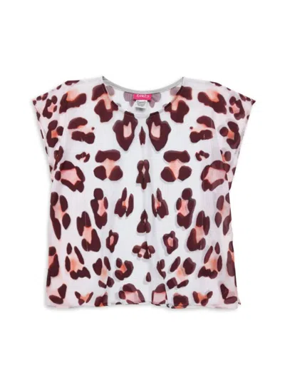 Ranee's Kids' Girl's Printed Kaftan Swim Coverup In Animal Print