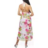 Ranee's Ranees Halter Cotton Maxi Dress In White