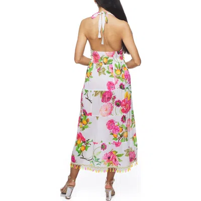 Ranee's Ranees Halter Cotton Maxi Dress In White