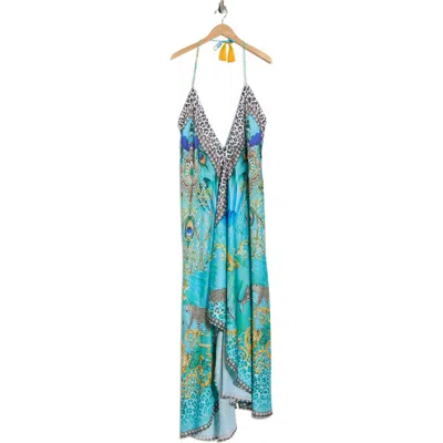 Ranee's Ranees High-low Halter Maxi Dress In Multi