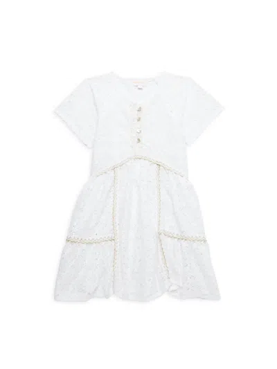 Ranee's Kids' Little Girl's & Girl's Button Lace Dress In White