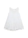 RANEE'S LITTLE GIRL'S & GIRL'S FLORAL EYELET FRINGED TIERED DRESS
