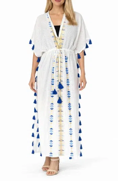 Ranee's Ranees Long Caftan Cover-up In White
