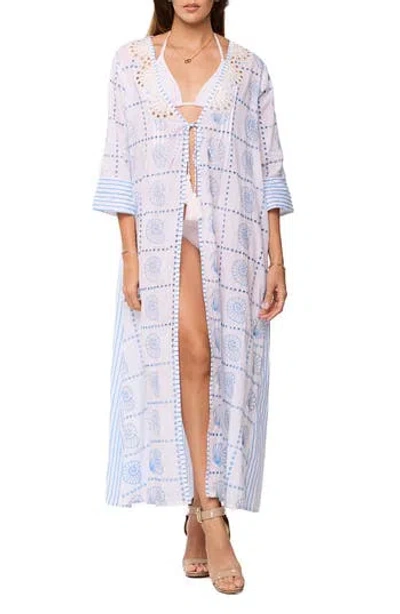 Ranee's Ranees Longline Cover-up Duster In White
