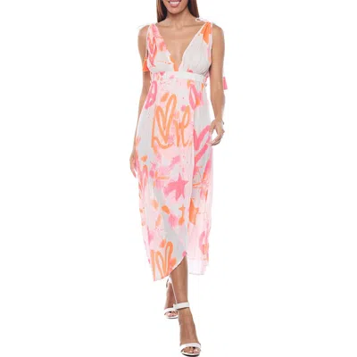 Ranee's Ranees Love Plunge Maxi Sundress In Pink