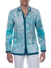 Ranee's Men's Aqua Allure Resort Shirt In Blue
