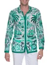 Ranee's Men's Island Escape Resort Shirt In Emerald
