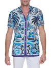 Ranee's Men's Sail Away Camp Shirt In Navy Blue