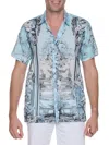 Ranee's Men's Serene Retreat Camp Shirt In Light Blue